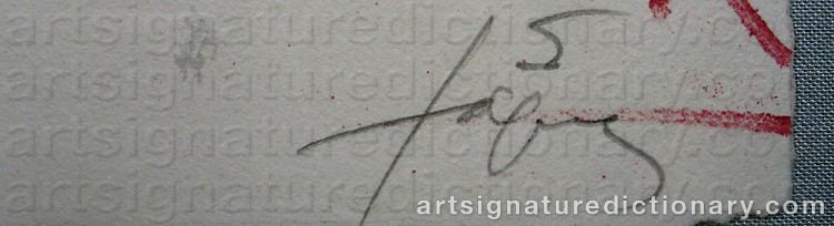 Signature by Antoni TAPIES