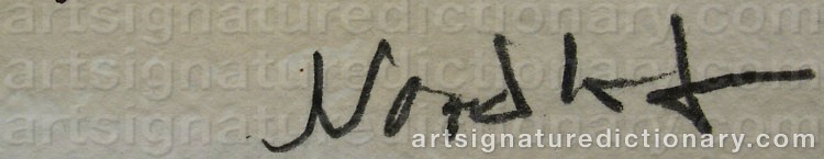 Authentic signature by Leif NORDLÖF on artwork