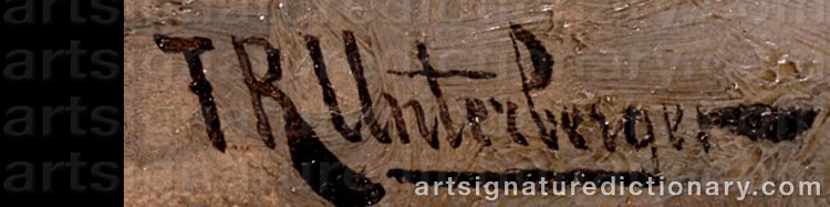 Authentic signature by Franz Richard UNTERBERGER on Painting/Watercolour artwork
