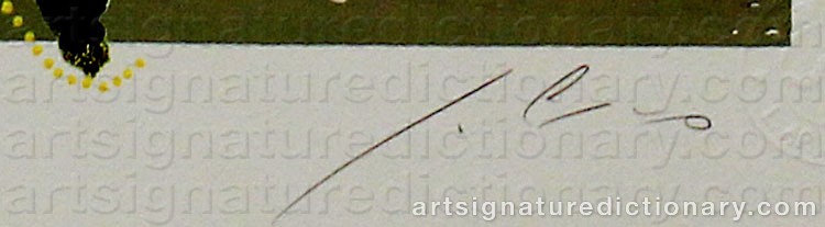Authentic signature by Juan CANO on  artwork