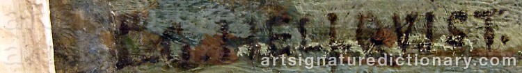 Signature by Carl Gustaf HELLQVIST
