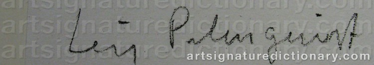 Authentic signature by Leif PALMQUIST on artwork