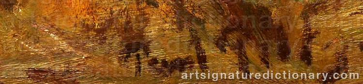 Authentic signature by Paul PILTZ on artwork