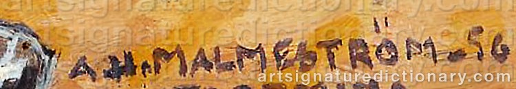 Signature by Akke Hugh MALMESTRÖM