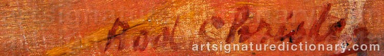 Authentic signature by Rodolphe CHRISTEN on  artwork