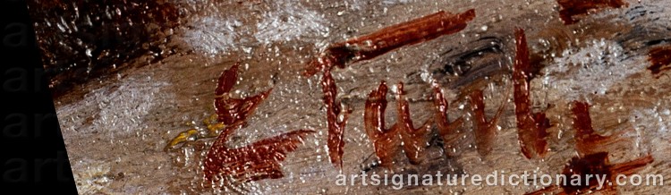 Authentic signature by Eugen TAUBE on Painting/Watercolour artwork