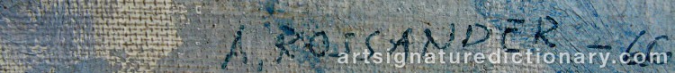 Signature by Armand ROSSANDER