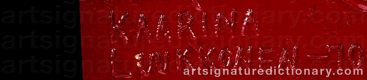 Authentic signature by Kaarina LUUKKONEN on Painting/Watercolour artwork