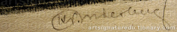 Authentic signature by Kristian ANDERBERG on artwork