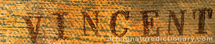 Authentic signature by Vincent BAKKUM on  artwork