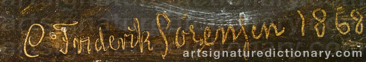 Signature by Carl Fredrik SØRENSEN