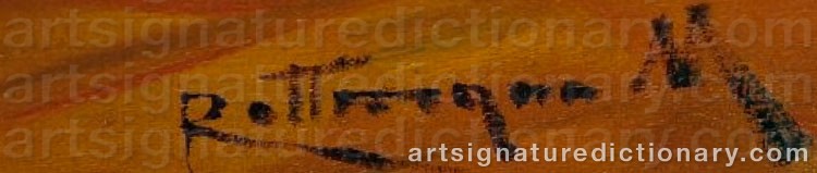 Authentic signature by Mozart ROTTMAN on  artwork