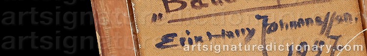 Signature by Erik Harry JOHANNESSEN