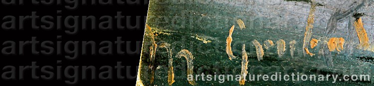 Authentic signature by Marco GRUBAS on  artwork