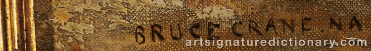 Authentic signature by Bruce CRANE on Painting/Watercolour artwork