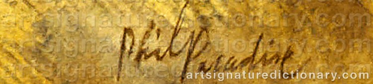 Authentic signature by Phillip Herschel ‘Phil’ PARADISE on Painting/Watercolour artwork