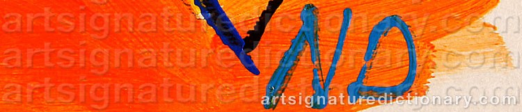 Authentic signature by Niels DAVERNUM on  artwork