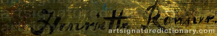 Signature by Henriette RONNER