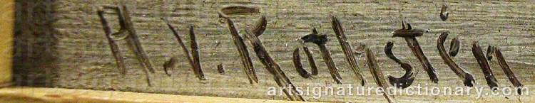 Signature by Wilhelm Alexander ROTHSTÉN