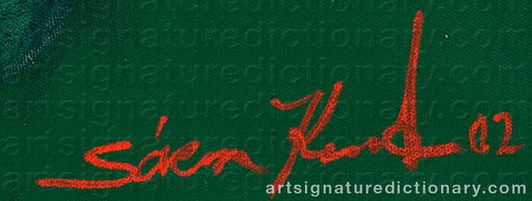 Authentic signature by Søren KENT on  artwork