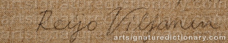 Authentic signature by Reijo VILJANEN on artwork