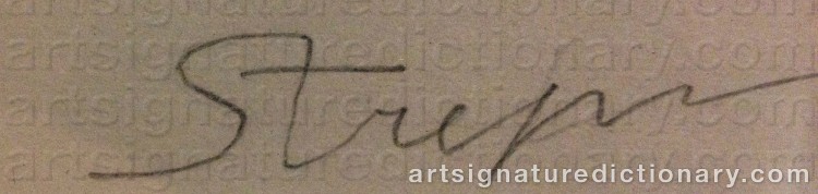 Authentic signature by Nadezda STRELTSOVA on Drawing/Graphic/Print artwork