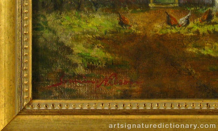 Close-up details showing Severin NILSON signature forgery characteristics