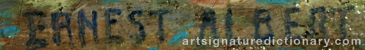 Authentic signature by Ernest ALBERT on artwork