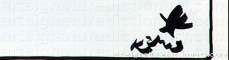 Authentic signature by Kari SUOMALAINEN on artwork