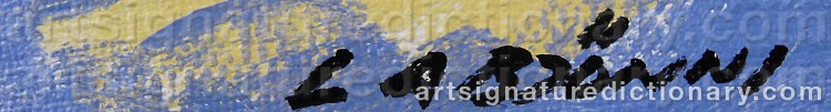 Authentic signature by Lars ‘L A Bjönni’ ANDERSSON on artwork