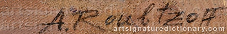 Signature by Alexandre ROUBTZOFF