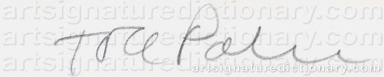 Authentic signature by Tore PALM on Drawing/Graphic/Print artwork