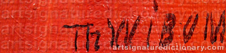 Authentic signature by Gustav Theodor WIBOM on Painting/Watercolour artwork