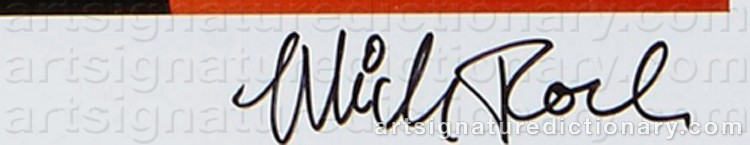 Authentic signature by Mick ROCK on Drawing/Graphic/Print artwork