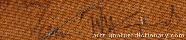 Authentic signature by Paul Van HOEYDONCK on  artwork