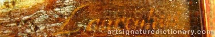 Authentic signature by LAURENTIUS on  artwork