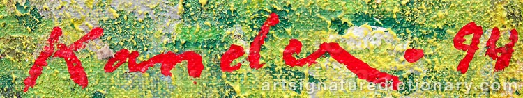 Authentic signature by Leif KANDER on artwork