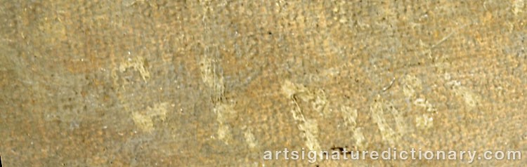 Authentic signature by George Albert FROST on  artwork