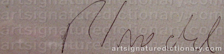 Authentic signature by Rosemarie TROCKEL on  artwork