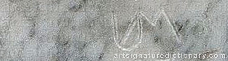 Authentic signature by Ukri MERIKANTO on artwork