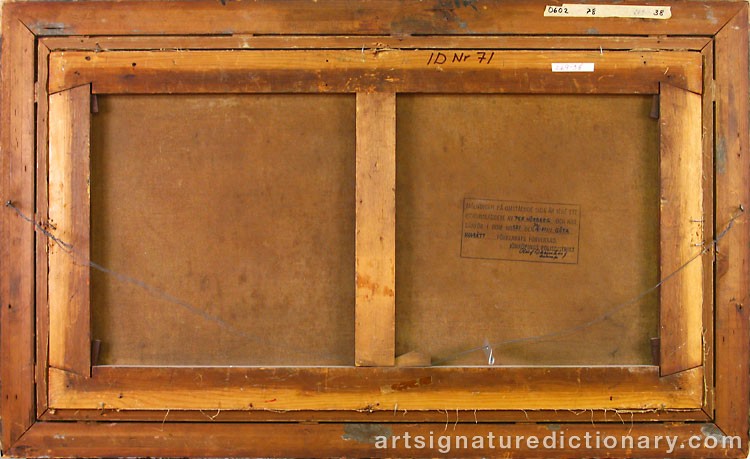 Close-up details showing Pehr HÖRBERG signature forgery characteristics