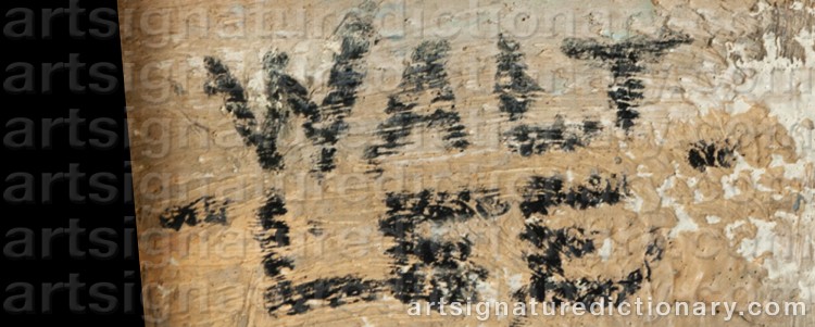 Authentic signature by Walt LEE on Painting/Watercolour artwork