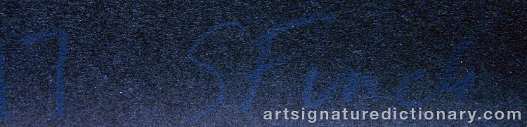 Authentic signature by Spencer FINCH on  artwork