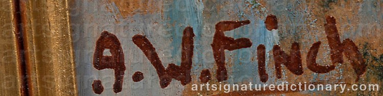 Signature by Alfred William FINCH