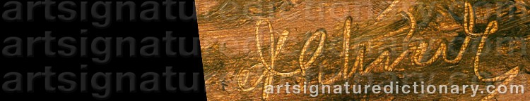 Authentic signature by Anton SCHRÖDL on  artwork