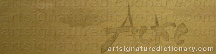 Signature by Johan Axel Gustaf ‘Jag Acke’ ACKE