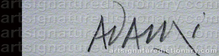 Signature by Valerio ADAMI