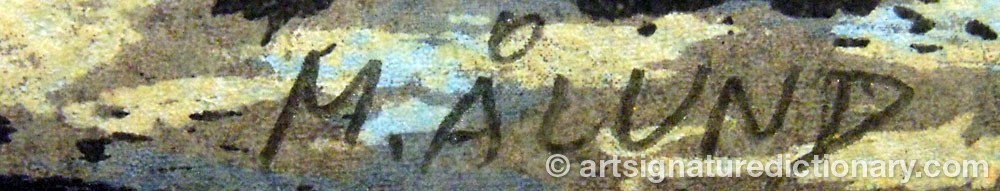 Authentic signature by Martin ÅLUND on  artwork