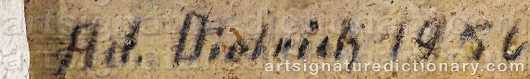 Authentic signature by Adolf DIETRICH on Painting/Watercolour artwork