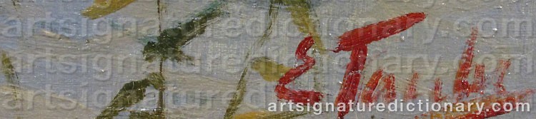 Authentic signature by Eugen TAUBE on Painting/Watercolour artwork